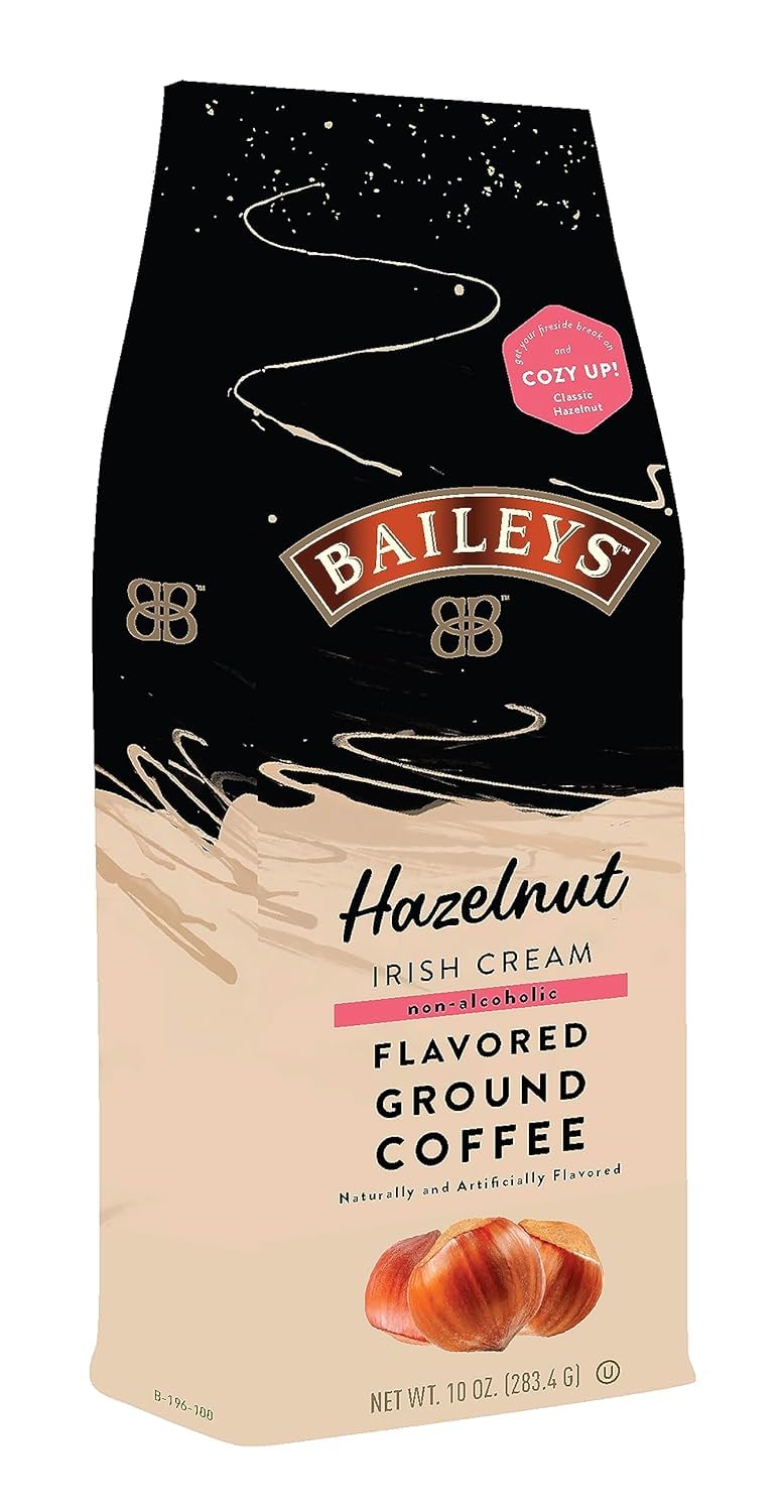 Baileys Hazelnut Irish Cream Flavored Medium Roasted Ground Coffee - 10 Ounce Bag (Pack of 6)