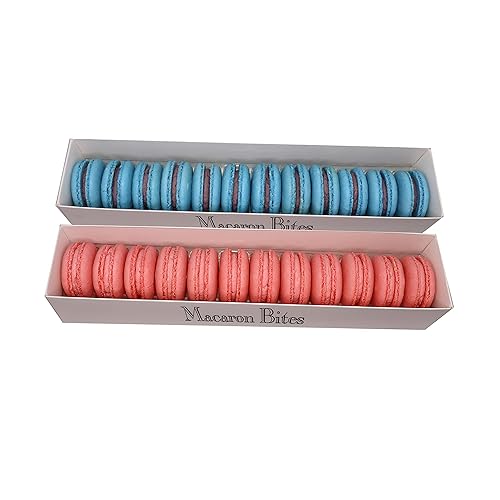 Macaron - Pink and Blue French Macarons, Gourmet Cookie Gift Box, Macaroon