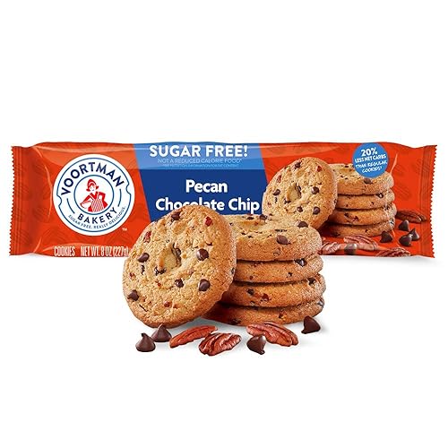 Voortman, Sugar Free Chocolate Chip Pecan Cookies No Artificial Colors, 8 Ounce