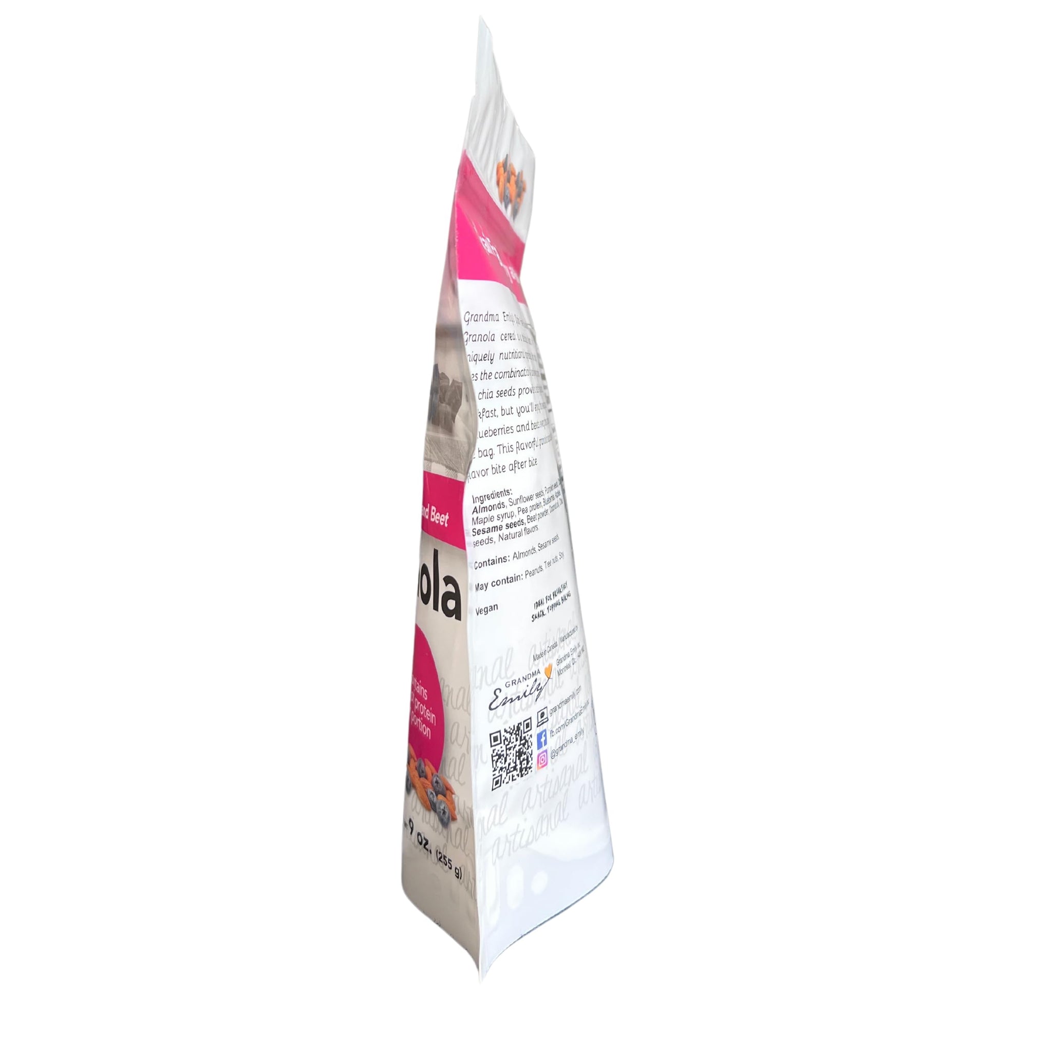 Grandma Emily Grain-Free Blueberry and Beet Granola Breakfast Cereal No Added Preservatives, 9 ounces (Pack of 2)