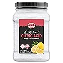 Citric Acid 2.2 LB Jar - Pure, All Natural, Food Grade, Non-GMO Citric Acid Powder for Cleaning, Bath Bombs, Preserving | Fine Granular & Premium