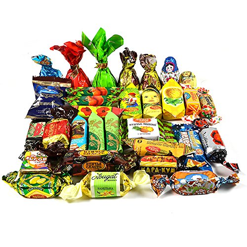 Back To USSR Chocolate, Caramel, Jelly, Fudge, & Taffy Candy Mix (Assortment Of The Most Popular Russian & Ukrainian Candy) (3 Lbs)
