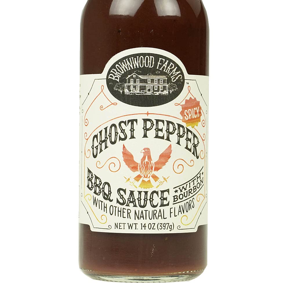 Brownwood Farms BBQ Sauce, Sweet & Tangy, Ghost Pepper, 14 oz