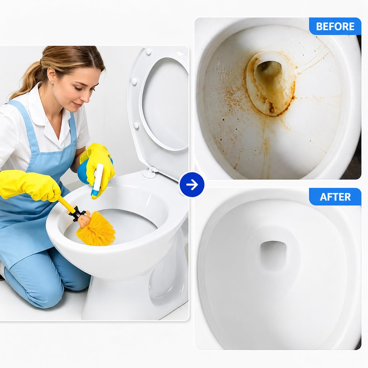Toilet Brush Funny Cleaner Scrubber Toilet Bowl Brush with Holder,Gag Gifts Doll for Bathroom Decor Deep Cleaning Make Your Toilet Great Again