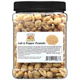 Grab Our Nuts Salt and Pepper Flavored Roasted Peanuts - High Protein Snack - 18 Ounces