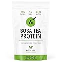 Boba Tea Protein Matcha Latte | 25g Grass-Fed Whey Protein Isolate Powder | Gluten-Free & Soy-Free Bubble Tea Protein Drink | Real Ingredients