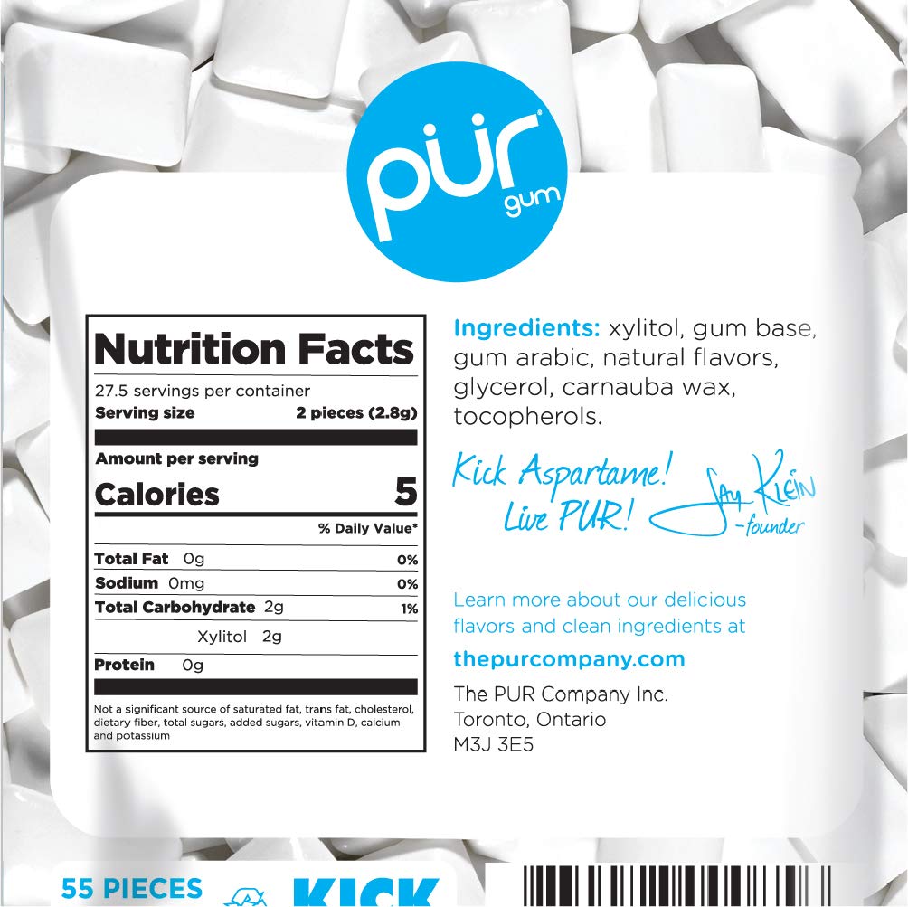 Pur Gum, Peppermint, 2.72-Ounce, 2 Pack