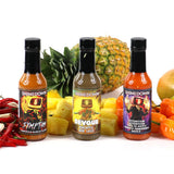 Shinedown's Taste of Madness Hot Sauce Variety 3 Pack Gift Set, 5oz - Symptom Chipotle Garlic, Devour Pineapple Jerk Sauce, Attention, Attention Mango
