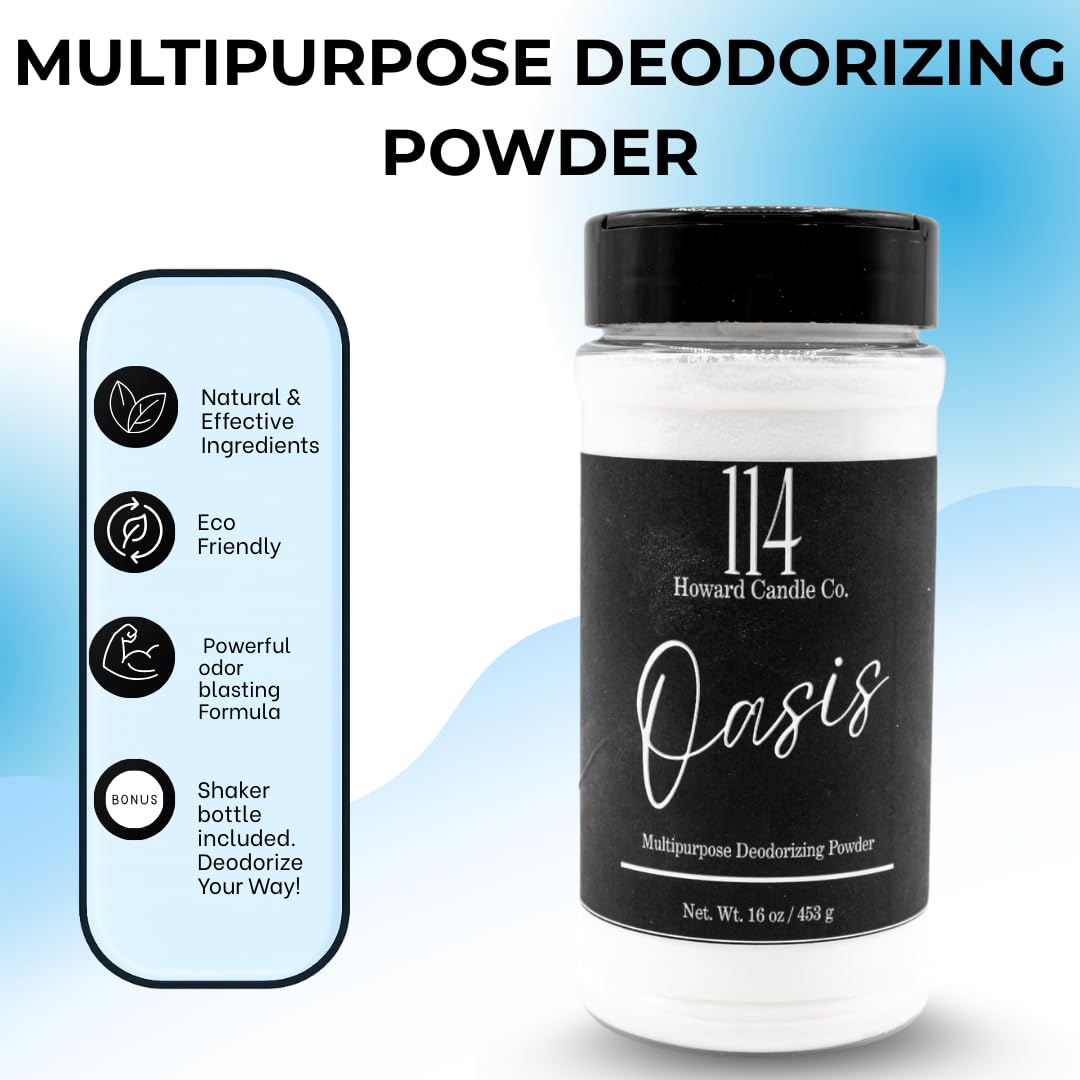 Carpet Deodorizer & Freshener Powder - Upholstery, Couch & Rug Odor Eliminator for Strong Odor & Pet Urine | Baking Soda Formula | Tropical Oasis
