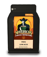 Mavericks Low Acid Coffee - Peru Organic - Coffee Ground 16 oz - Smooth Light Roast with 70% Less Acid - Safe for GERD and Keto Diets