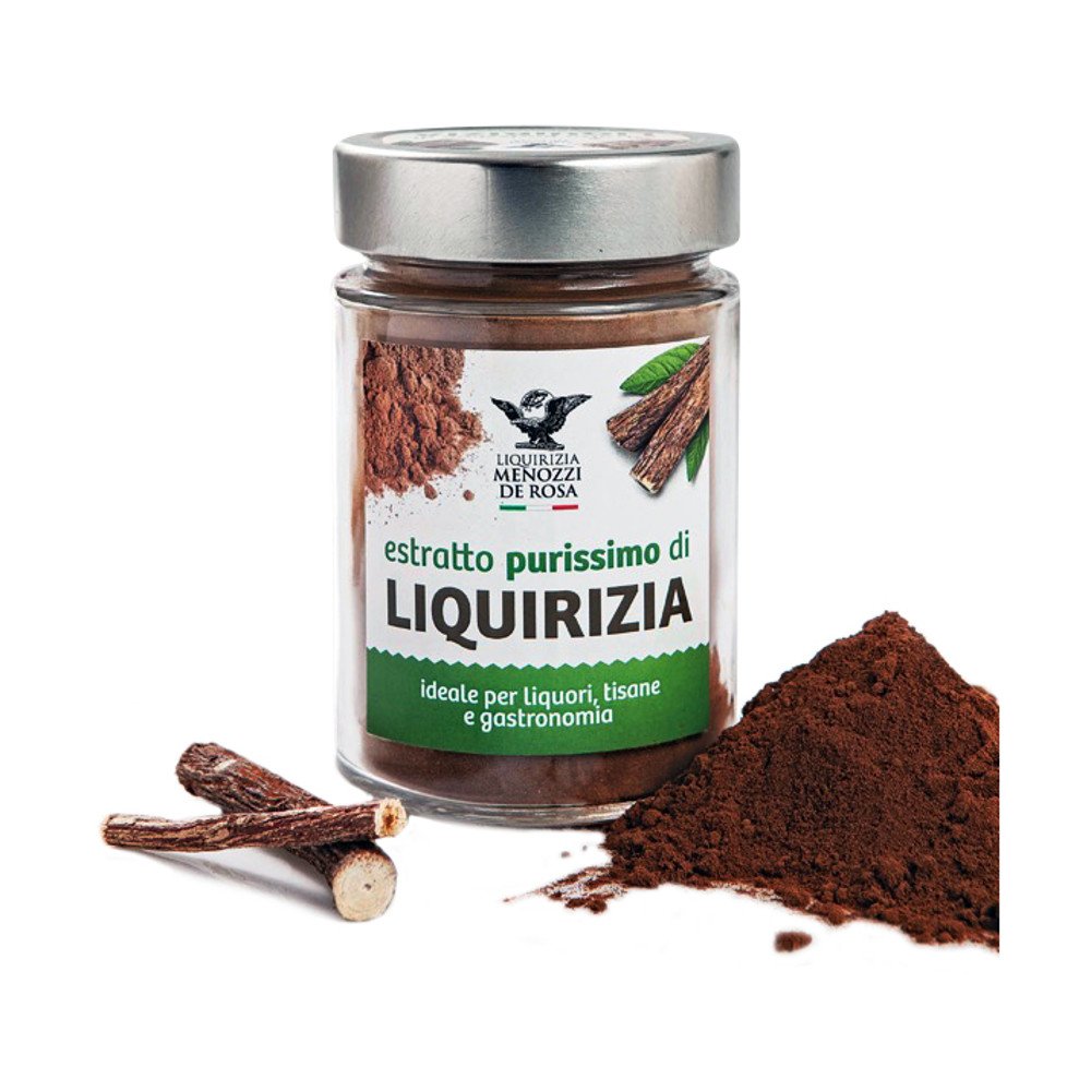 Menozzi De Rosa, 100% Pure Licorice Juice Powder In 120gr Glass Jar (Polvere Di Liquirizia Purissima) (1 pcs)