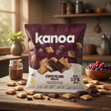 Kanoa Filled Cereal Snacks - 3.17 oz Bags (Pack of 14) - Gluten Free Cereal Pillows Snack (Chocolate)