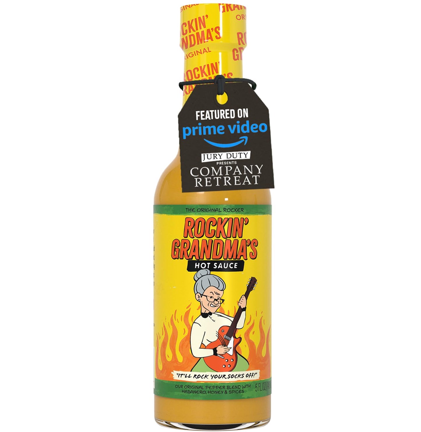 Rockin’ Grandma’s Original Hot Sauce by Dave’s Gourmet, 5 fl oz Bottle - Featured on Prime Video’s Jury Duty: Company Retreat - Zero Calorie Bold