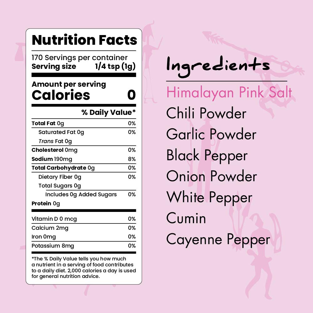 Paleo Powder All Purpose Seasoning with Himalayan Pink Salt. The Original Paleo Food Seasoning with Pure Himalayan Salt for all Paleo Diets! Certfied