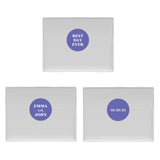 Andaz Press Personalized Very Peri Periwinkle Blue Wedding Collection, Custom Chocolate Drop Label Stickers, Best Day Ever, Custom Name Date Thank You