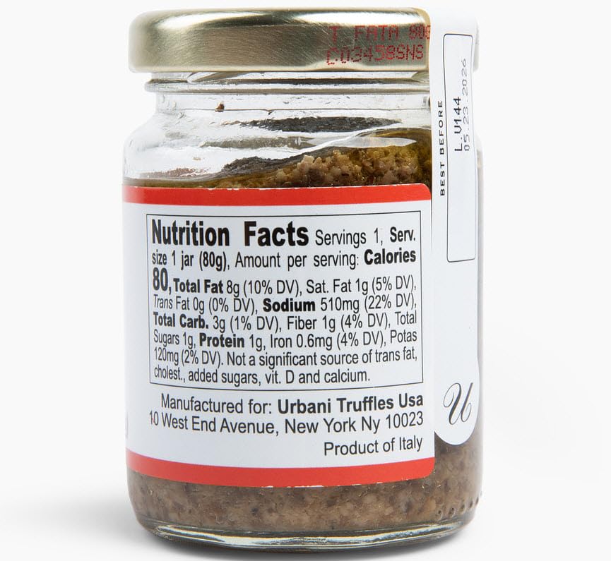 Mushroom & Black Truffle Sauce in Olive Oil 2.8oz Pasta, Pizza, Meat & Fish