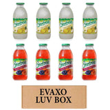 LUV BOX- variety Everfresh Juice 16 oz. pack of 8 , Everfresh Pina Colada , Everfresh Peach Plum Pear. by evaxo