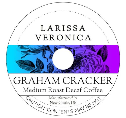 Graham Cracker Medium Roast Decaf Coffee (Single Serve K-Cup Pods) (Gourmet, Naturally Flavored, Whole Coffee Beans) (12 pods, ZIN: 572889) - 2 Pack