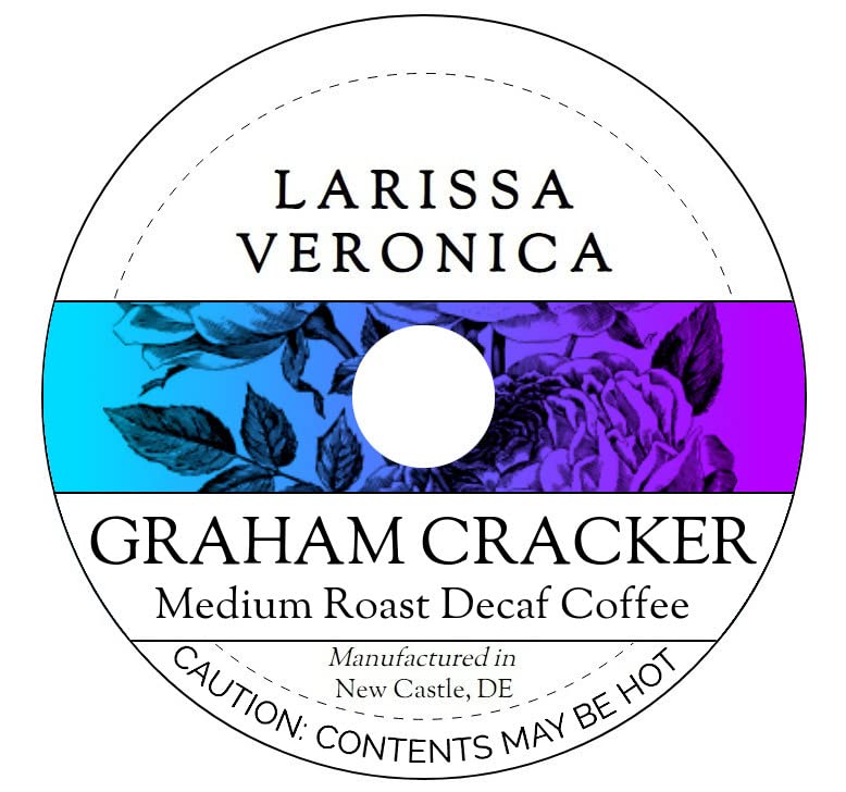 Graham Cracker Medium Roast Decaf Coffee (Single Serve K-Cup Pods) (Gourmet, Naturally Flavored, Whole Coffee Beans) (12 pods, ZIN: 572889) - 2 Pack