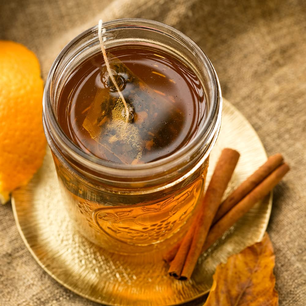 Harney & Sons Hot Cinnamon Spice Black Tea, with Orange Peel, Cinnamon, and Clove, 7 oz (Pack of 1)