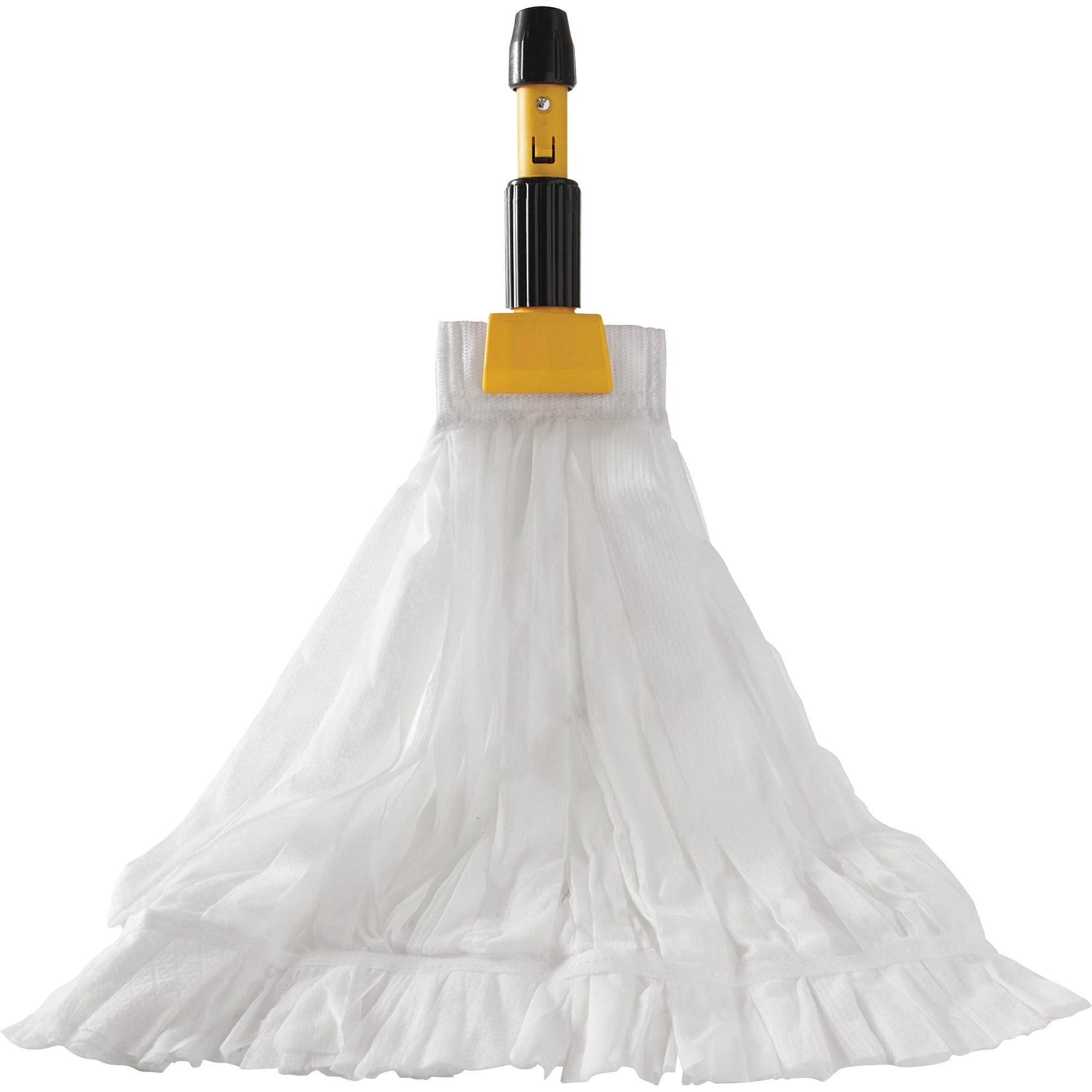 Rubbermaid Commercial Medium Disposable Mop, 5 Inch Headband, Janitorial Cleaning Supplies and Equipment for Mopping/Cleaning