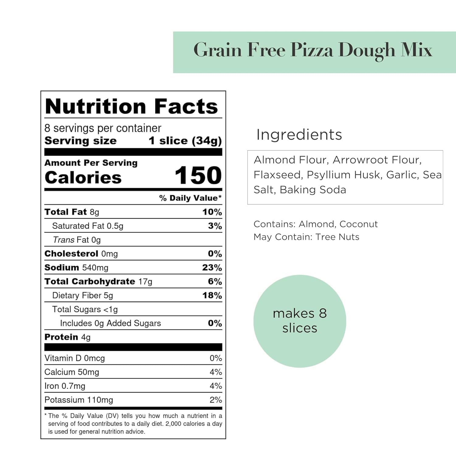 Stellar Eats Grain-Free Pizza Dough Baking Mix | Gluten-Free, Dairy-Free, Plant-Based, Paleo-Friendly | No Added Sugar | Almond Flour-Based | Non-GMO