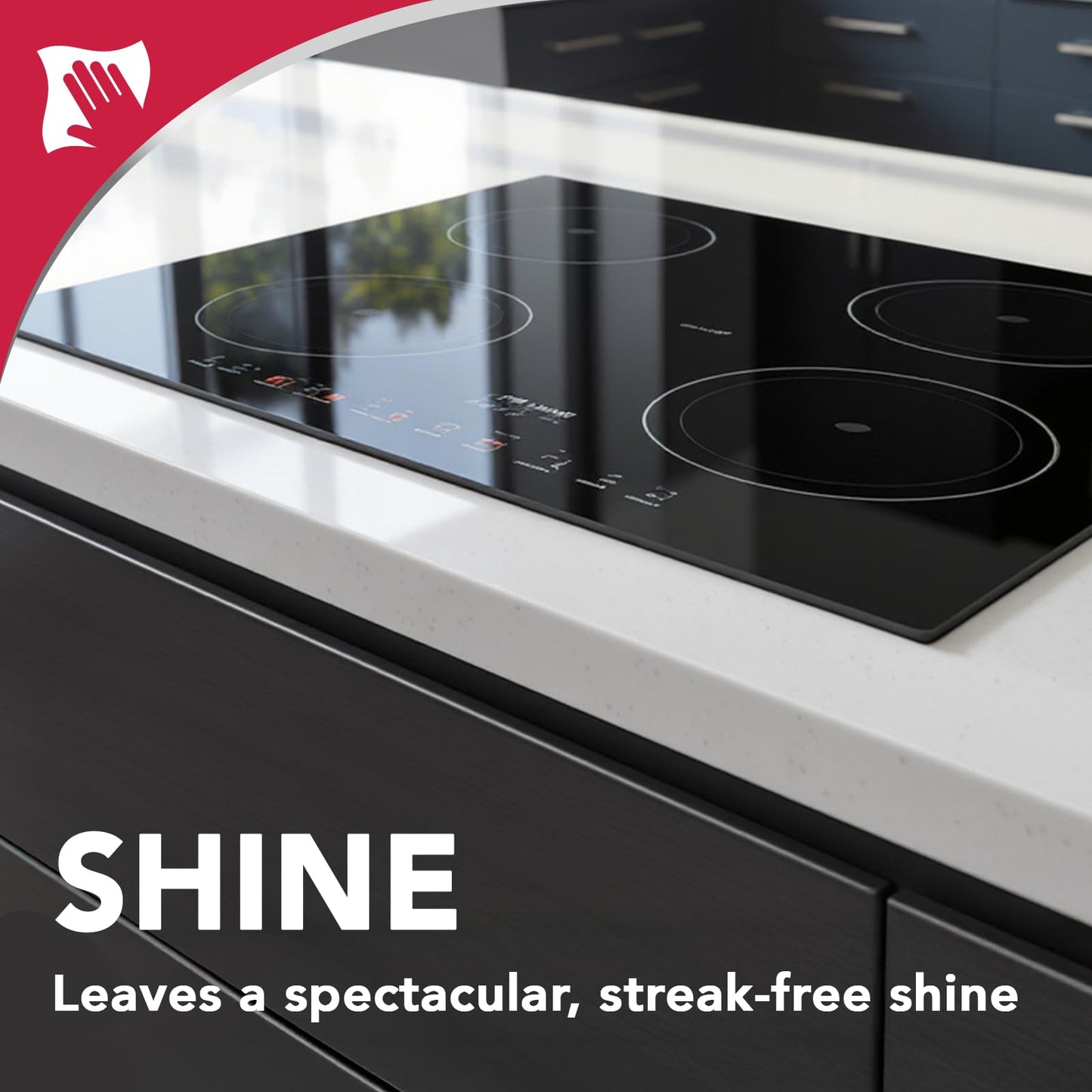Weiman Cooktop Cleaner Paste, Easily Remove Burned-On Food, Grease and Watermarks, Leaving Your Glass Cook Top Sparkling