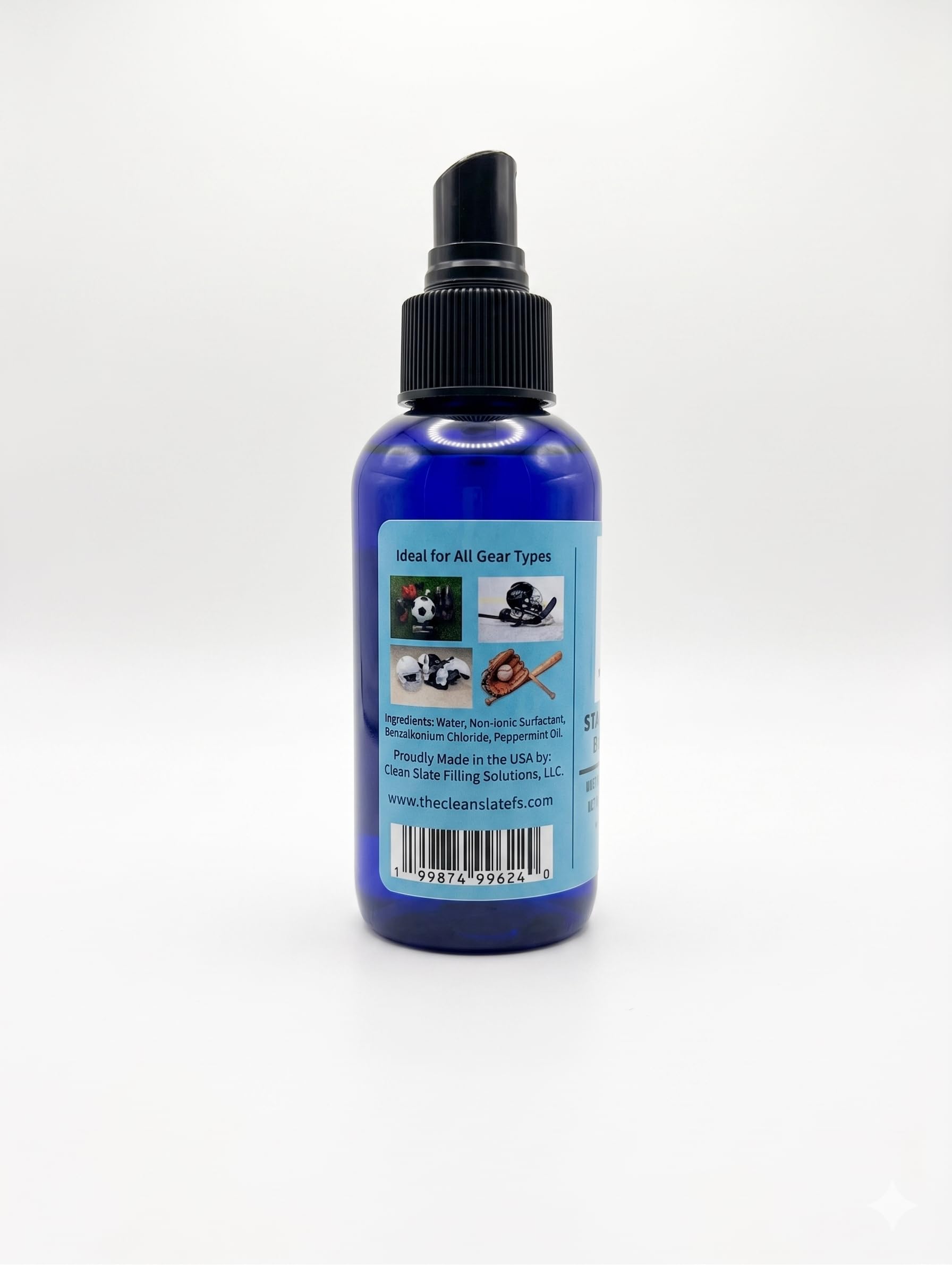 Clean Slate Sports Gear Refresher - Eliminates Odors at the Source, Breaks Down Sweat & Salt Buildup - For Hockey Gear, Football Pads, Cleats, Gloves