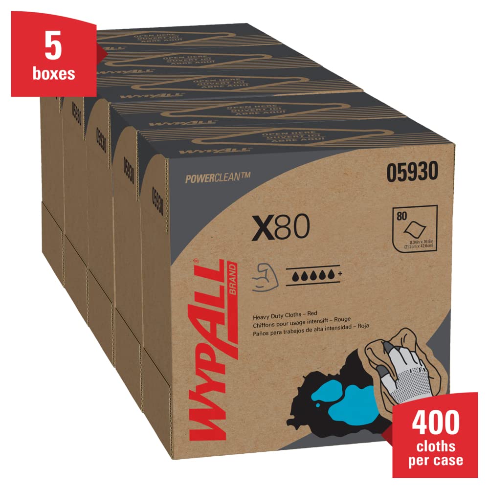 WypAll X80 Towels Model Code: AE - Price is for 1 Case, 5BOX/CASE (part# 05930)
