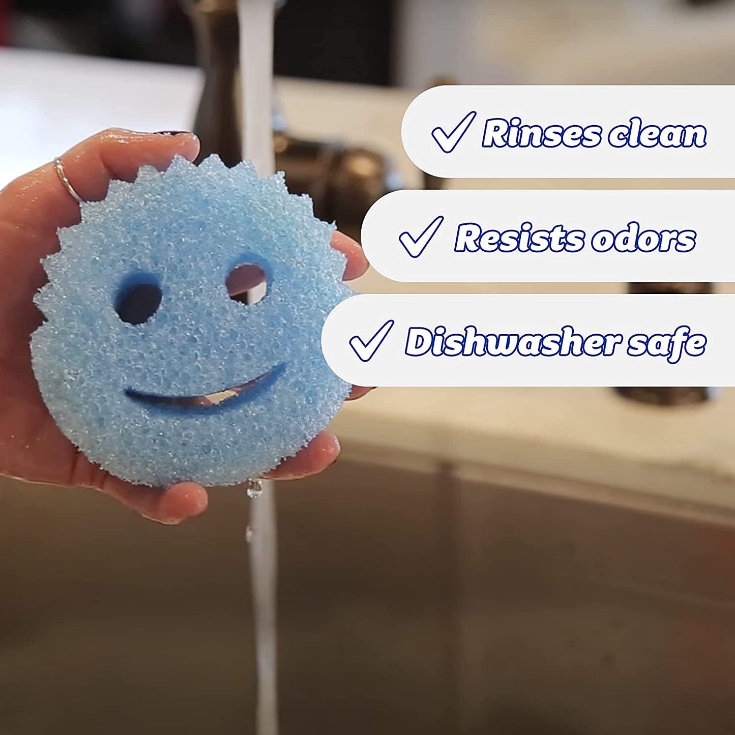 Scrub Daddy Sponges Set - Variety Colors - Scratch-Free Multipurpose Dish Sponge - BPA Free & Made with Polymer Foam - Stain & Odor Resistant Kitchen