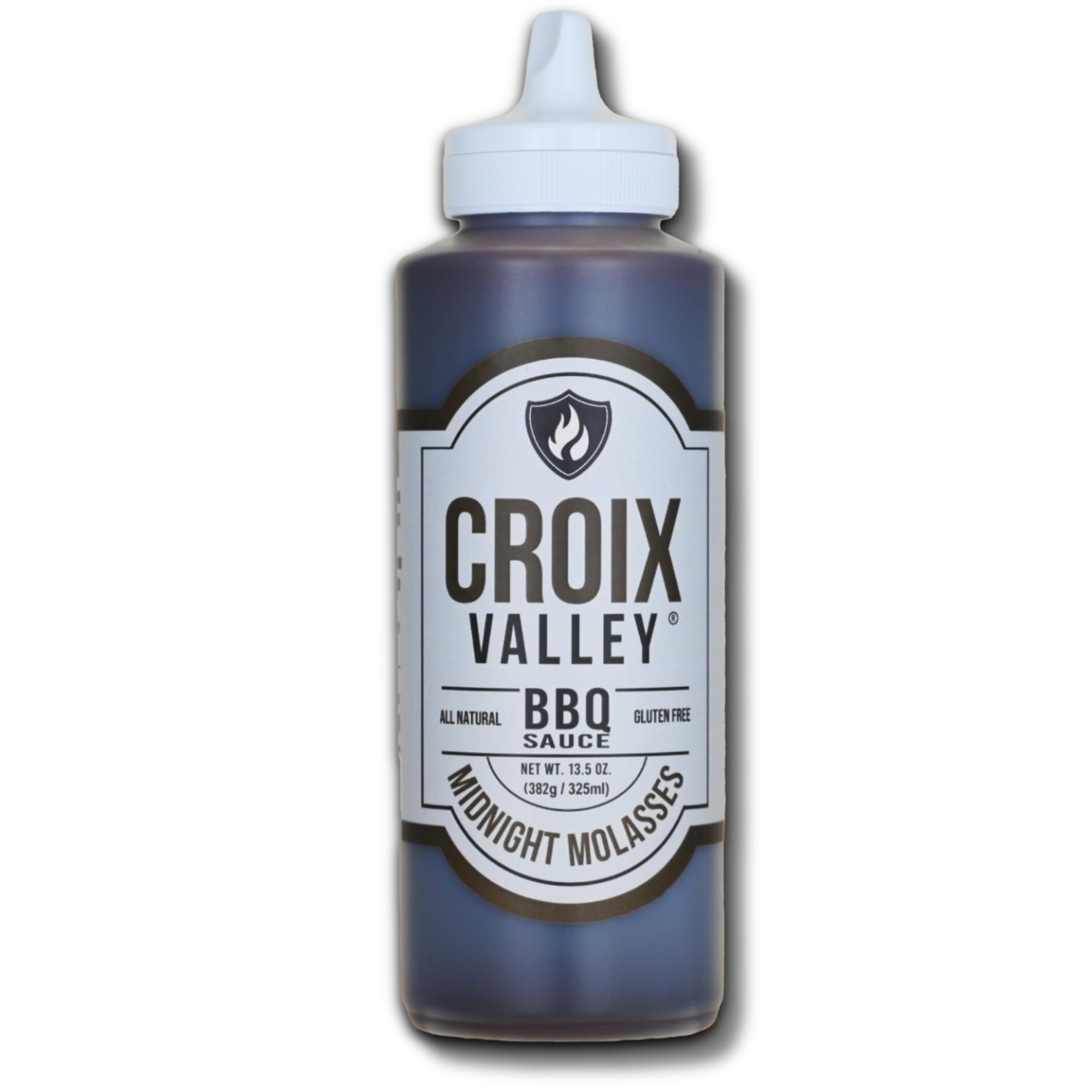 Croix Valley Midnight Molasses BBQ Sauce - 3 Pack (11 oz Plastic Bottles) - Deep Molasses Richness with Smokey Heat - Gluten-Free, No MSG, No High
