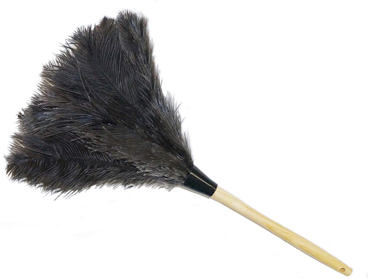 Alta Dusting Products 20 inch Grey Ostrich Feather Duster with Metal Coil Binding