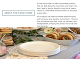 The Fancy Dime Disposable Plate: Heavy Duty Elegant Eco Friendly Compostable Paper Plates (50 Count), Tree Free Sugarcane Bagasse Plate with Color