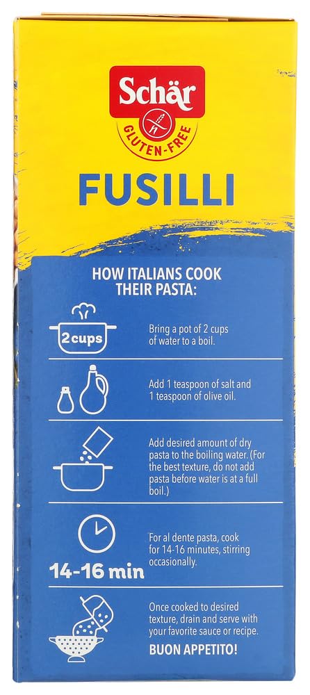 Schar Naturally Gluten-Free Fusilli, 12-Ounce Boxes (Pack of 5)