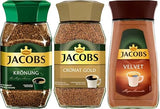 Jacobs Kronung, Cronat Gold, & Velvet Instant Coffee 7oz/200g each (3 Total Jars)