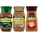 Jacobs Kronung, Cronat Gold, & Velvet Instant Coffee 7oz/200g each (3 Total Jars)