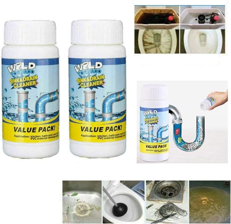 Hogitpe Wild Tornado Sink and Drain Cleaner, Fast Foaming Sink Cleaner for Kitchen Bathroom & Toilet Pipeline Quick Cleaning Tool (4PCS)