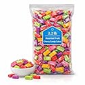 Assorted Bulk Bag, Green Apple Strawberry Mango Grape, Soft & Chewy Candy 2.2lb - 185+ Pieces Individually Wrapped, Ideal for Easter Basket, Made