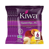 Kiwa Vegetable Chips Mix 6-Pack - Gluten-Free, Vegan, Kosher, Non-GMO Snack - Made with Cassava, Parsnip, Sweet Potato, Plantain & Beetroot - 2.5oz