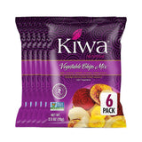 Kiwa Vegetable Chips Mix 6-Pack - Gluten-Free, Vegan, Kosher, Non-GMO Snack - Made with Cassava, Parsnip, Sweet Potato, Plantain & Beetroot - 2.5oz