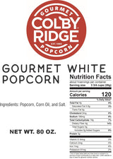 Colby Ridge Fluffy White Gourmet Craft Popped Gluten Free Popcorn Bulk Sized Large Gift Bash Bags (Bulk 18 Gal. 288 Cups.) (Fluffy White)