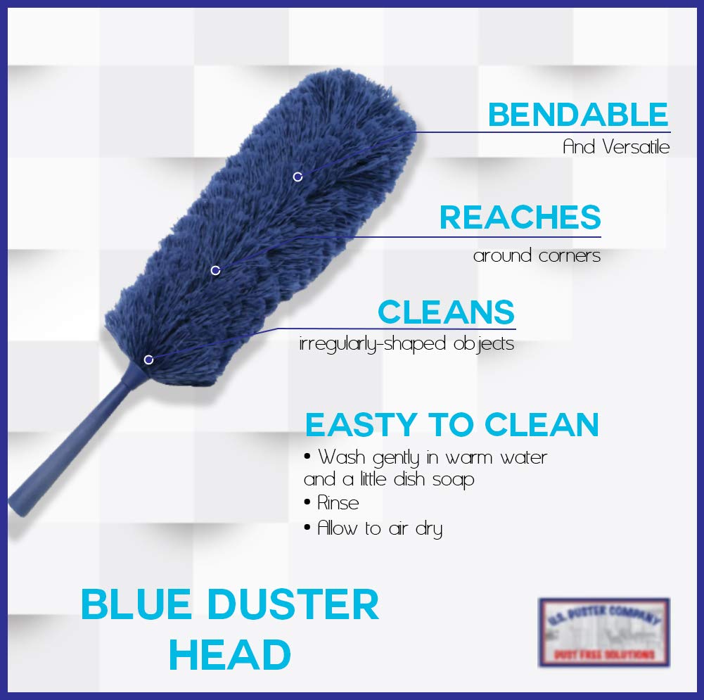 Cobweb Duster with Extension Pole, Plus Size Microfiber Ceiling Fan Duster Extendable 20 feet Reach, 3-Stage Aluminum Telescoping Pole Long Handle
