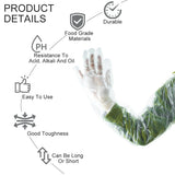 Cunguv 100 Pieces Disposable Long Arm Gloves Plastic Long Sleeve Protective Glove for Farm Cleaning