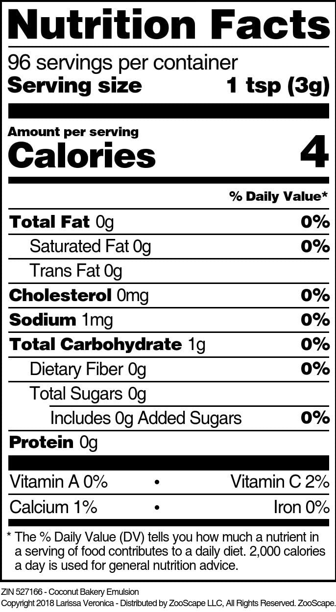 Coconut Bakery Emulsion (16 oz, ZIN: 527166)