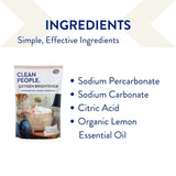 The Clean People Oxygen Brightener Stain Remover | Bleach Alternative, Simple Ingredients, Brightens Dull Whites AND Colors | 41 oz