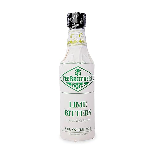Fee Brothers Lime Cocktail Bitters - Aromatic Cocktail Mixer & Concentrated Flavoring, Gluten Free, Vegan-Friendly, 5 fl oz