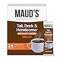 Maud's Dark Roast Decaf Instant Coffee, 24 ct, 100% Arabica Coffee, Instant Hot or Iced Coffee - Just add water