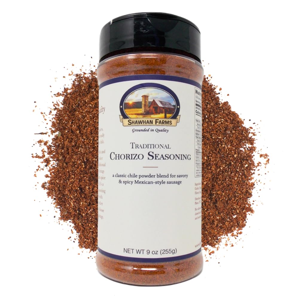 Traditional Chorizo Sausage Seasoning, Mexican Style, Shawhan Farms, 9 oz