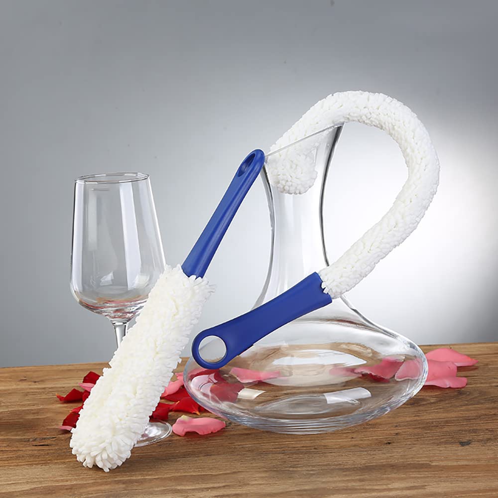 LJDJ Bottle Cleaning Brush - Set of 2 Different Sizes Flexible Bottle Scourer - Multi-Function Household Cleaning Tools for Cleaning of Wine