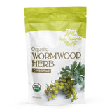 Halo Naturals Organic Wormwood Herb Cut & Sifted, 4 Ounces (Artemisia Absinthium) USDA Certified Wormwood Tea | Non-GMO | Vegan| Resealable Pouch|